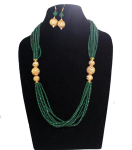 Green Designer Necklace set - Gemzlane