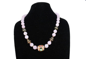 Lilac Kantha necklace - Gemzlane