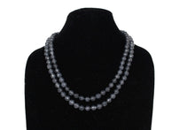 Load image into Gallery viewer, Grey double line Onyx Necklace - Gemzlane