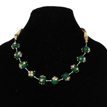 Load image into Gallery viewer, Green Pearls Designer Chain  Necklace Set - Gemzlane