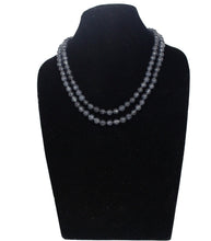 Load image into Gallery viewer, Grey double line Onyx Necklace - Gemzlane
