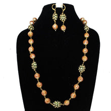 Load image into Gallery viewer, Handpainted Pearls Designer Necklace Set - Gemzlane