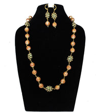 Load image into Gallery viewer, Handpainted Pearls Designer Necklace Set - Gemzlane