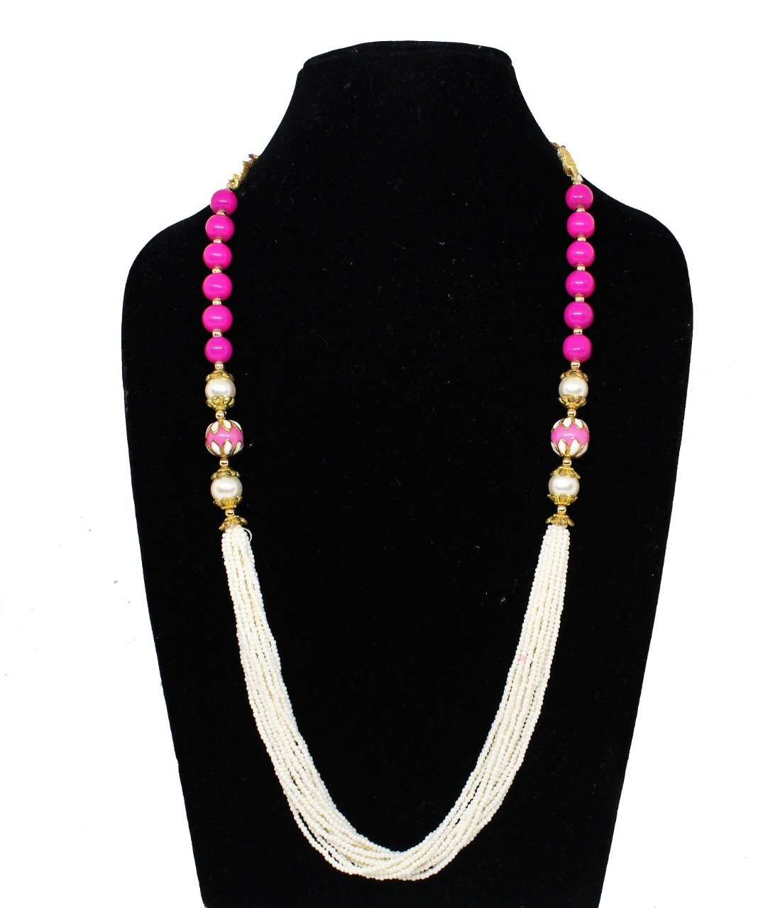 Buy Western Square Shaped Transparent Glass Beads Necklace Set 690059 |  Kanhai Jewels