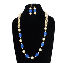 Load image into Gallery viewer, Blue Pineapple Golden Chain Pearls Necklace - Gemzlane