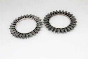 Gemzlane oxidized silver tone pair of bangles for women and girls - Gemzlane