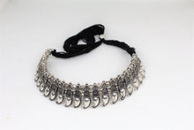 Load image into Gallery viewer, Silver Tone Oxidized Choker Necklace - Gemzlane