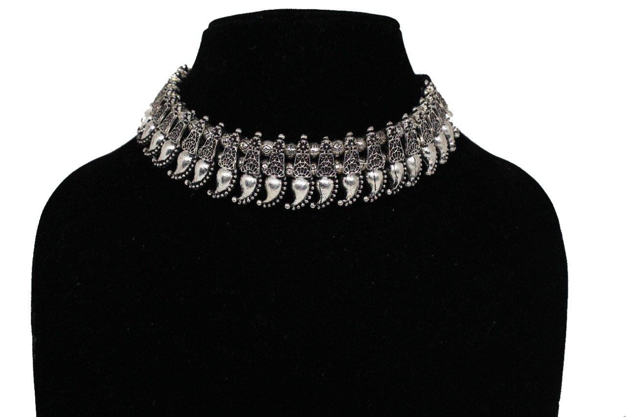 Oxidised Black Thread 925 Sterling Silver Choker Necklace - Valentine's  Gift – Zavya