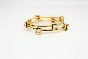 Gemzlane  Classy Kundan  pair of bangles - Gemzlane