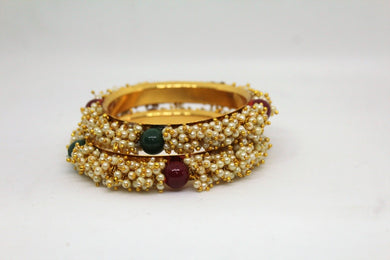 Gemzlane pearl designer bangles - Gemzlane