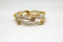 Load image into Gallery viewer, Gemzlane gold plated cz diamond bangles
