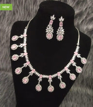 Load image into Gallery viewer, Mitushi Pink Diamond Necklace  Set