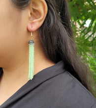 Load image into Gallery viewer, Gemzlane green fashion danglers earrings for women and girls