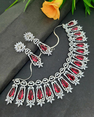 Naina Ruby  Diamond Necklace Set