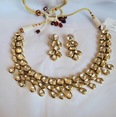 Gemzlane  Kundan Wedding Necklace Set