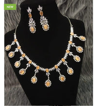 Load image into Gallery viewer, Mitushi cz Diamond Necklace  Set