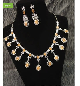 Mitushi cz Diamond Necklace  Set