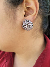 Load image into Gallery viewer, Shrishti  diamond Light Pink cz ball StudsEarrings