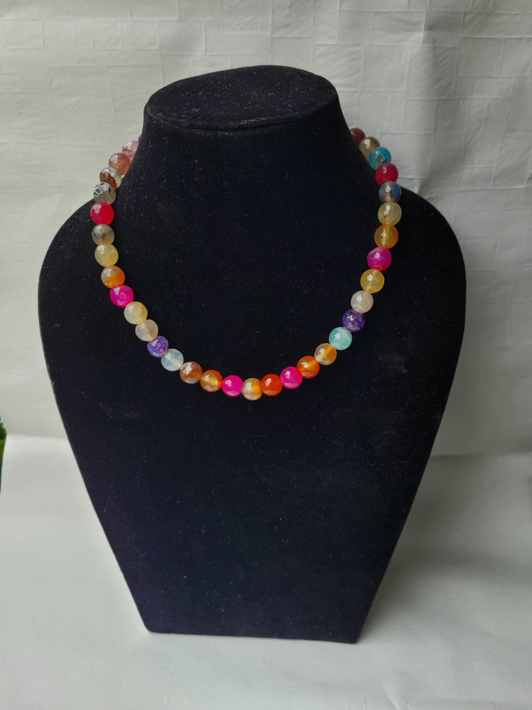 Multi Colour Gemstone Beaded Necklace