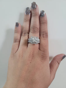 Gemzlane diamond cz Silver plated Ring