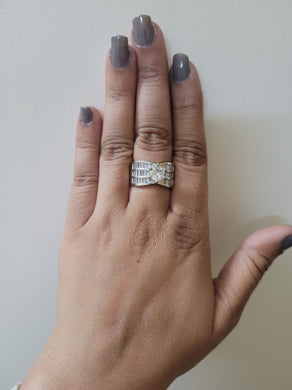 Gemzlane diamond cz Silver plated Ring