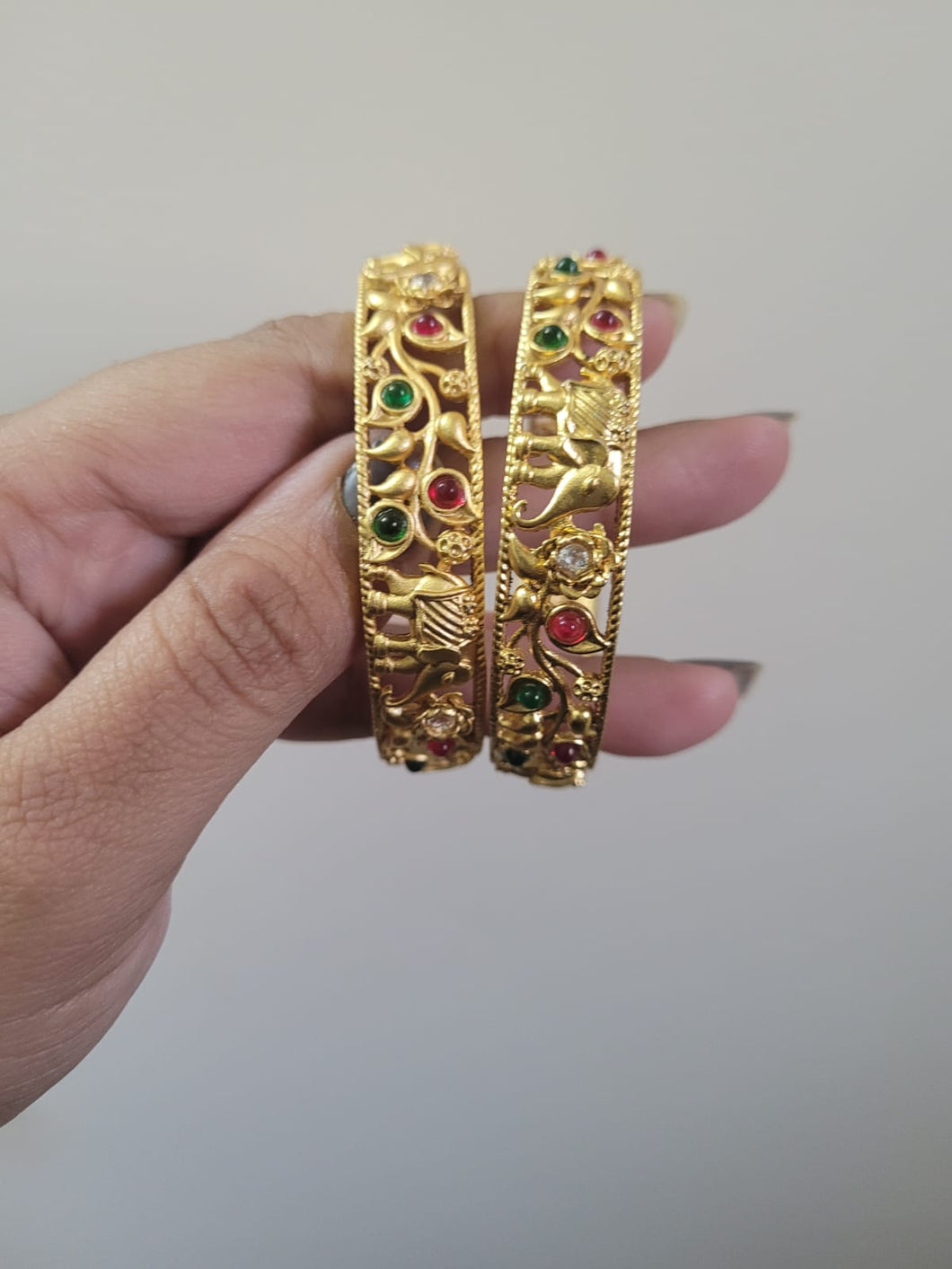 Gemzlane Dual Stone designer bangles