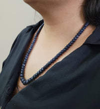 Load image into Gallery viewer, Natural Precious Blue Sapphire Single line Gemstone Necklace