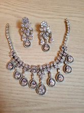 Load image into Gallery viewer, White American Diamond Necklace set