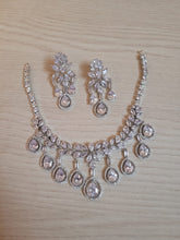 Load image into Gallery viewer, White American Diamond Necklace set
