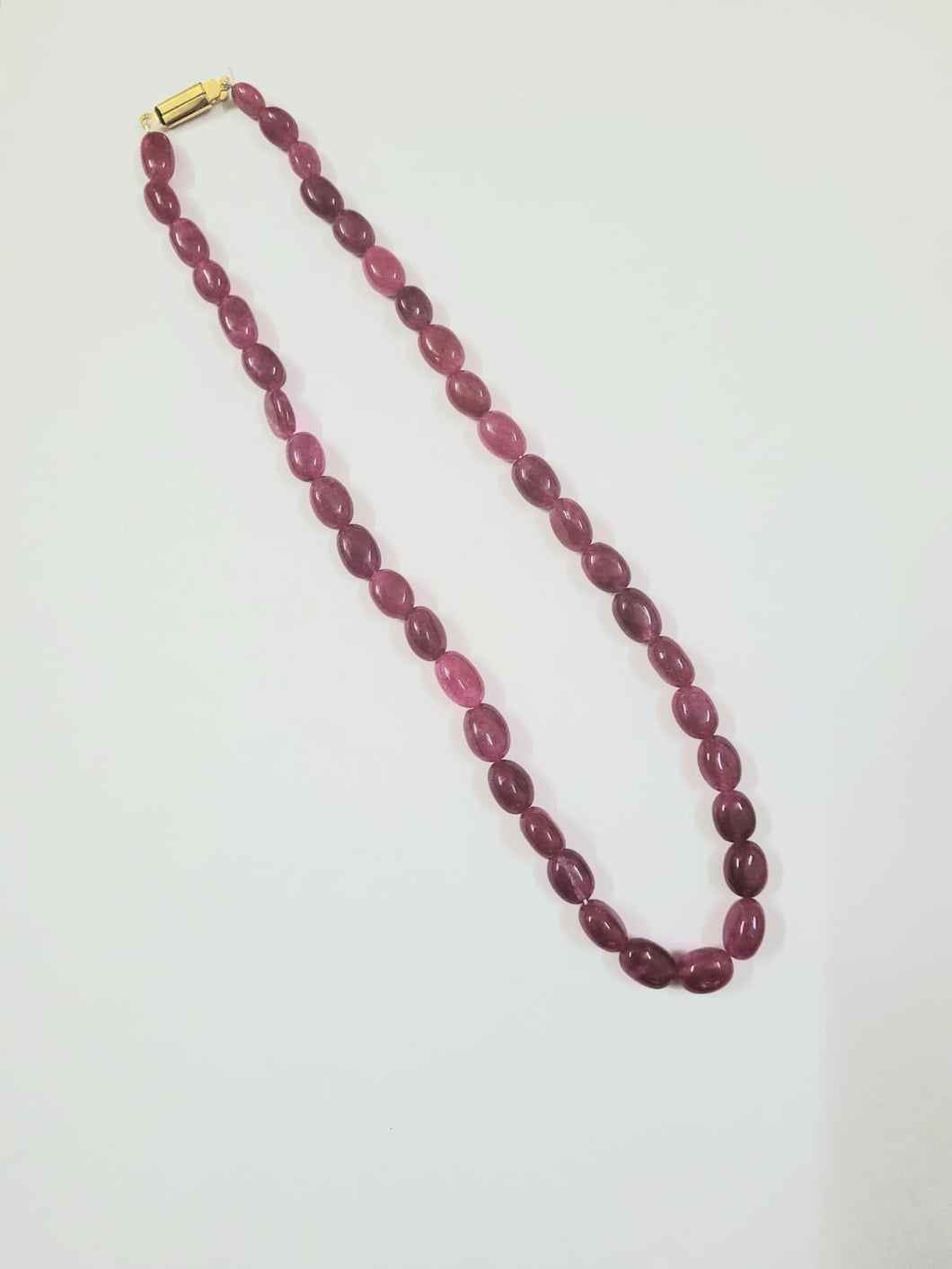 Precious Ruby quartz Ovals single line Necklace