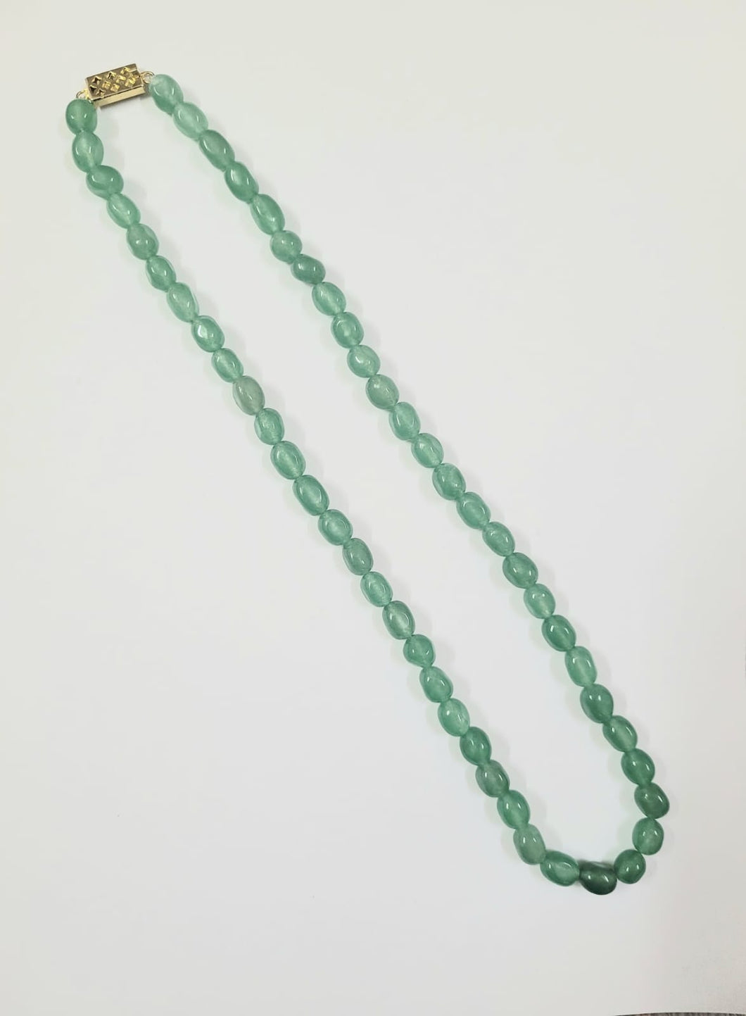 Green Semi Precious Single Line Necklace