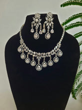 Load image into Gallery viewer, White American Diamond Necklace set