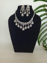 Load image into Gallery viewer, White American Diamond Necklace set
