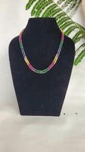 Load image into Gallery viewer, Precious gemstones Ruby Emerald Sapphire Double line Necklace