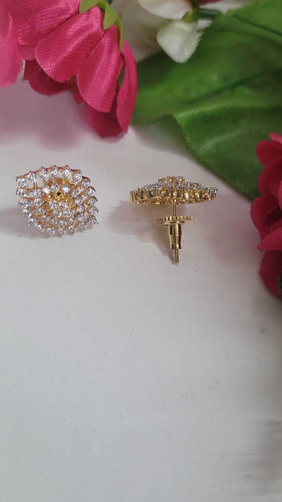 14k Yellow Gold Pearl And Diamond Halo Stud Earrings #106958 - Seattle  Bellevue | Joseph Jewelry