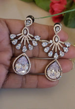 Load image into Gallery viewer, White Stone Diamond Danglers  Earrings