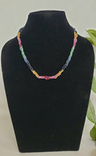 Load image into Gallery viewer, Precious Multi gemstones Rainbow Necklace