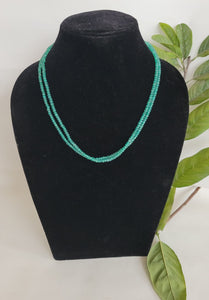 Natural Green Onyx Double Layered Gemstone Necklace