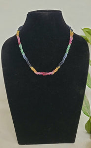 Precious Multi gemstones Rainbow Necklace
