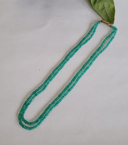 Natural Green Onyx Double Layered Gemstone Necklace