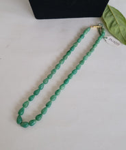 Load image into Gallery viewer, Precious Pear Emerald Green Single Line Gemstone Necklace