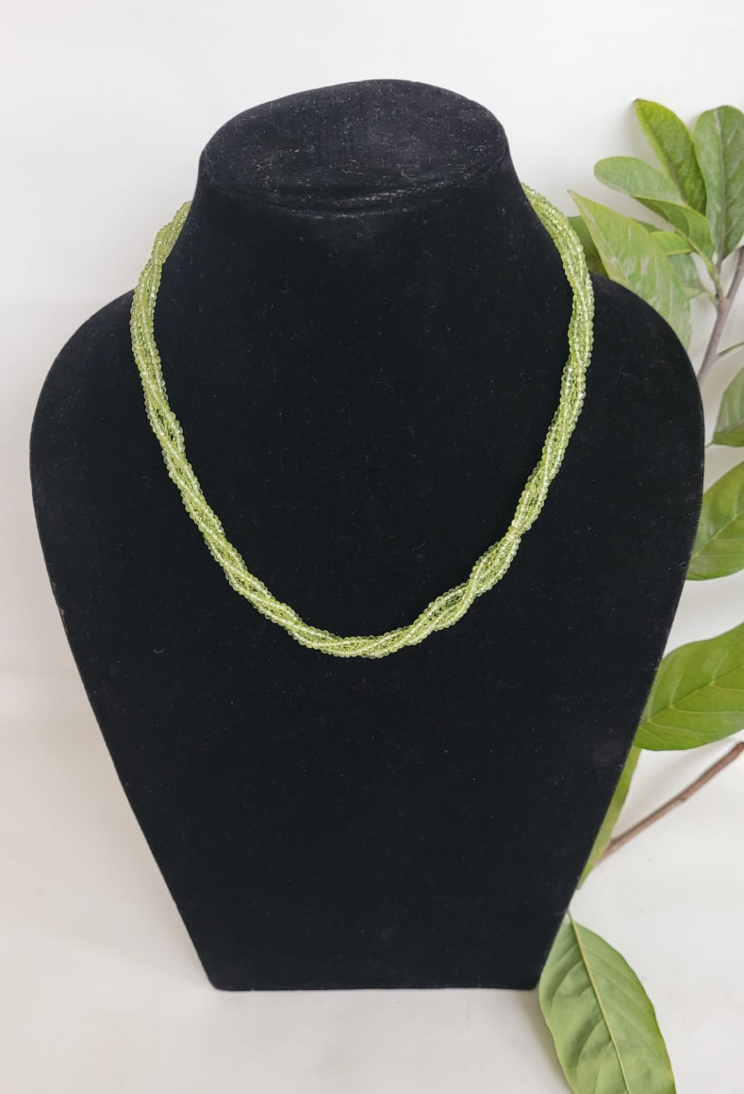Precious Peridot Light Green Gemstone Necklace