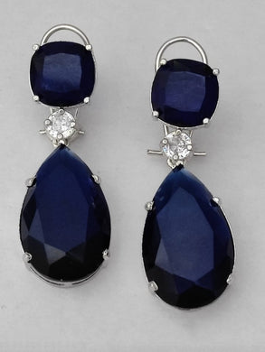 Madhuri Blue Stone Danglers diamond Earrings