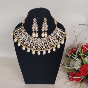 Ananya Fusion Kundan Diamond Necklace set
