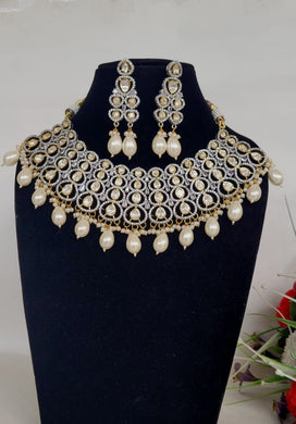 Ananya Fusion Kundan Diamond Necklace set