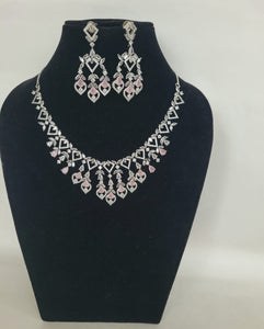 Mahi Pink diamond Necklace set