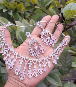 Mahi Pink diamond Necklace set
