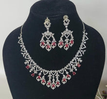 Load image into Gallery viewer, Mahi Red diamond Necklace set