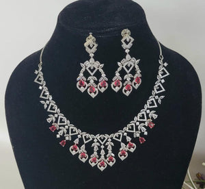 Mahi Red diamond Necklace set