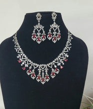 Load image into Gallery viewer, Mahi Red diamond Necklace set